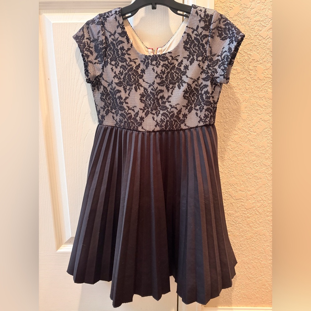 Bonnie Jean Black Lace Formal Kids Dress